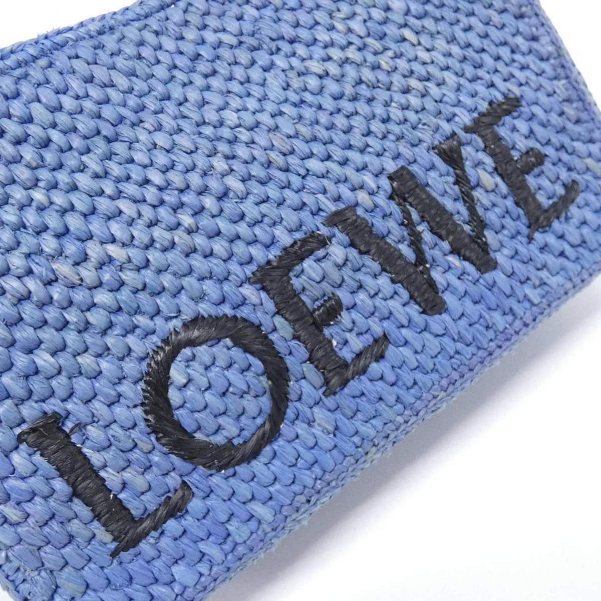 Loewe Font Tote Small Raffia Tote Bag