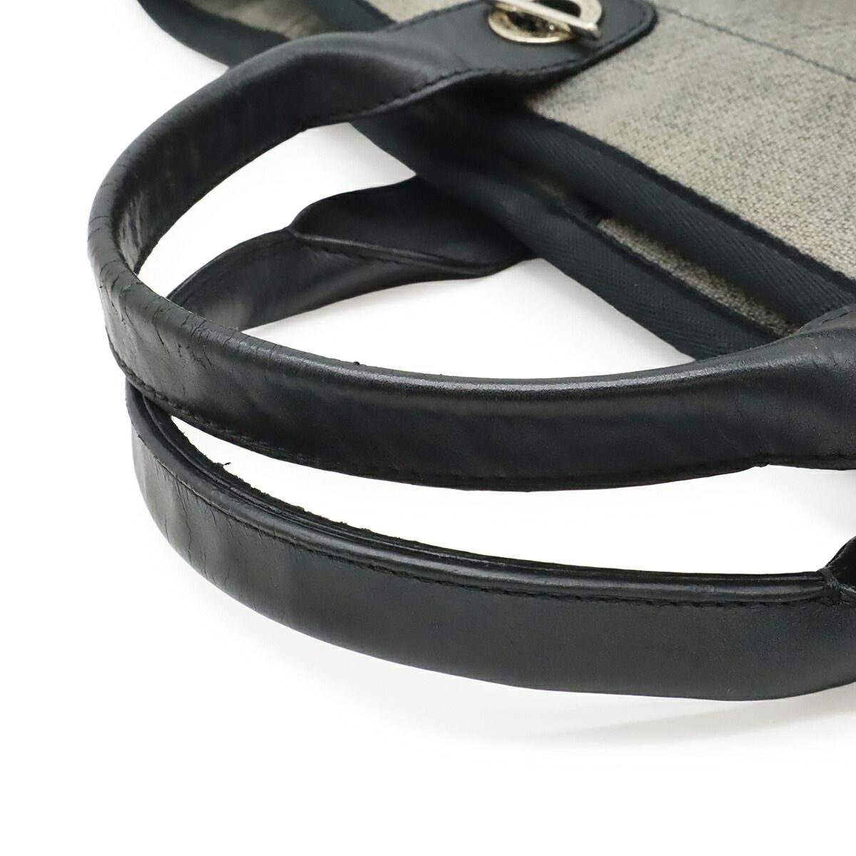 Chanel Deauville Canvas Leather 2way Tote Bag
