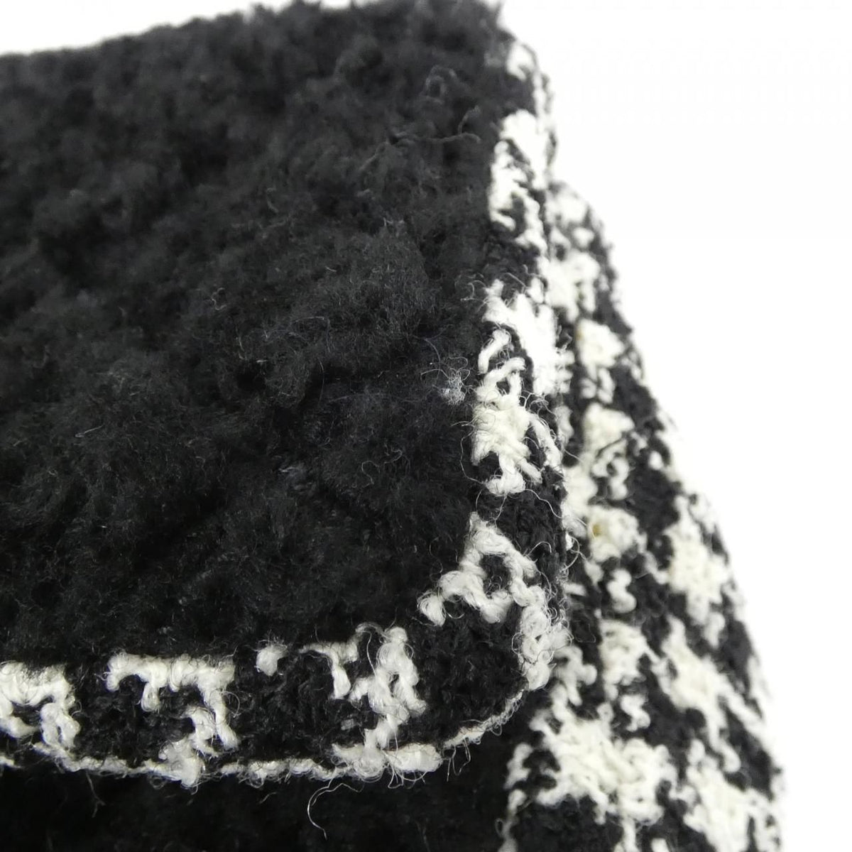 Chanel Shearling Sheepskin Tweed Shoulder Bag