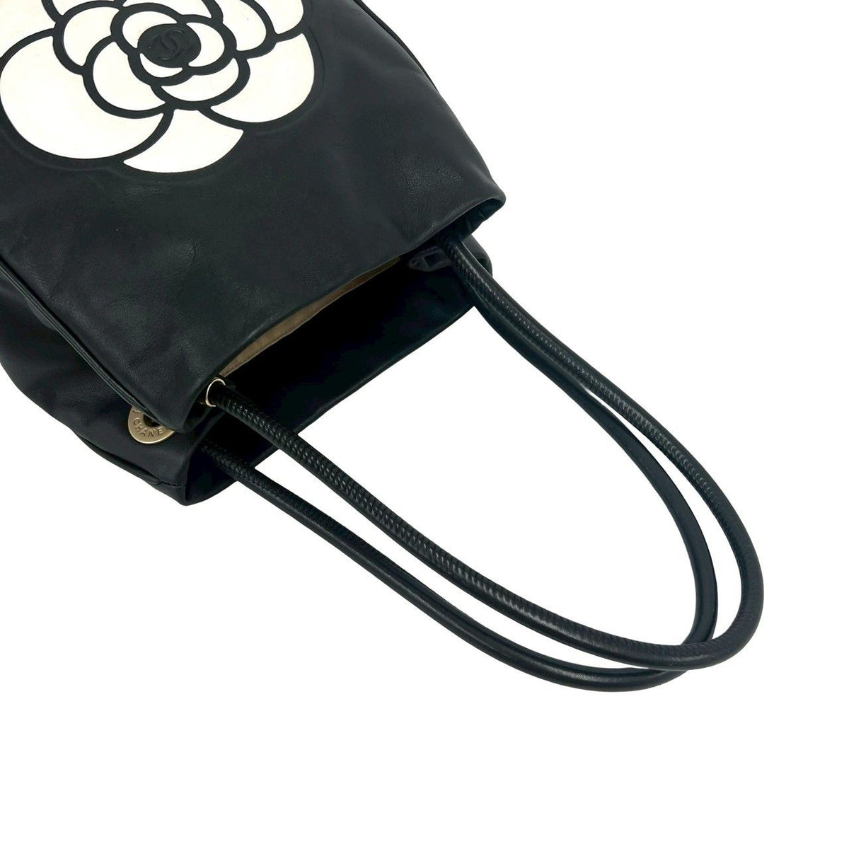 Chanel Camellia Leather Shoulder Bag