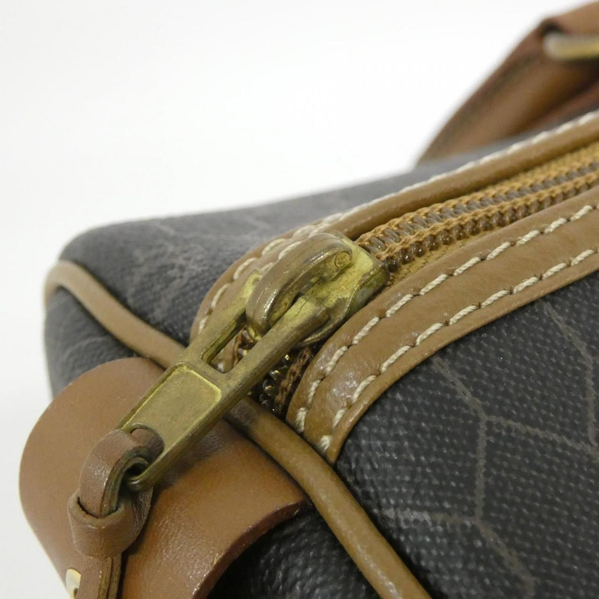 Christian Dior Coated Canvas Boston Bag