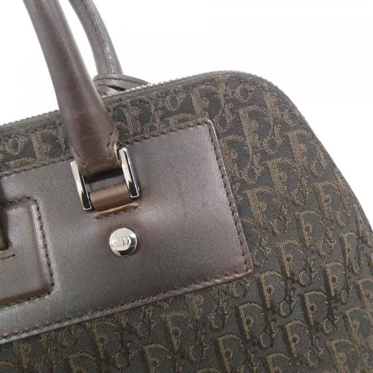 Christian Dior Canvas Leather Handbag