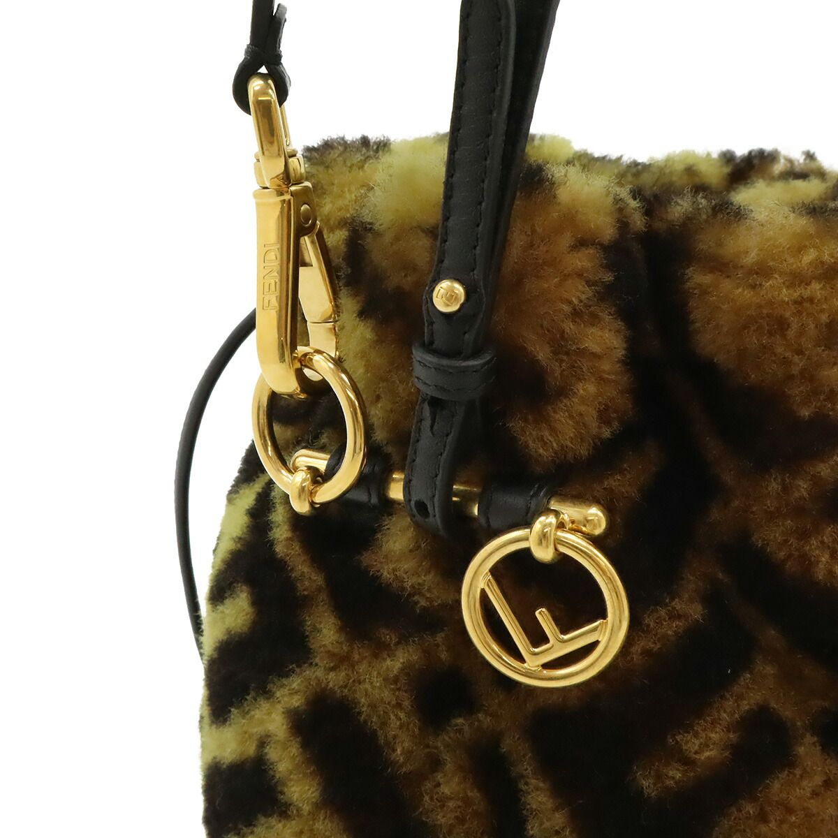 Fendi Mon Tresor Leather Bucket Bag