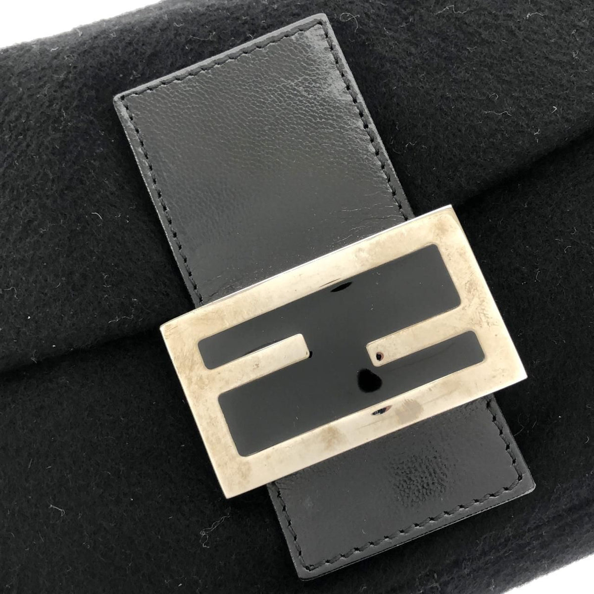 Fendi Baguette Wool Shoulder Bag