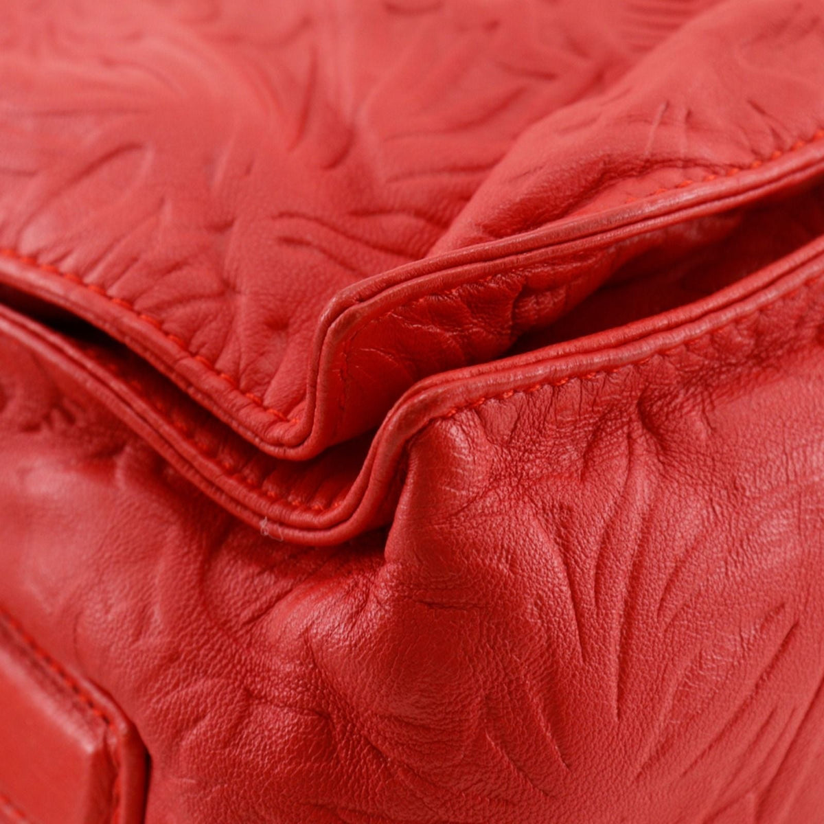 Loewe Flamenco Embossed Leather Shoulder Bag