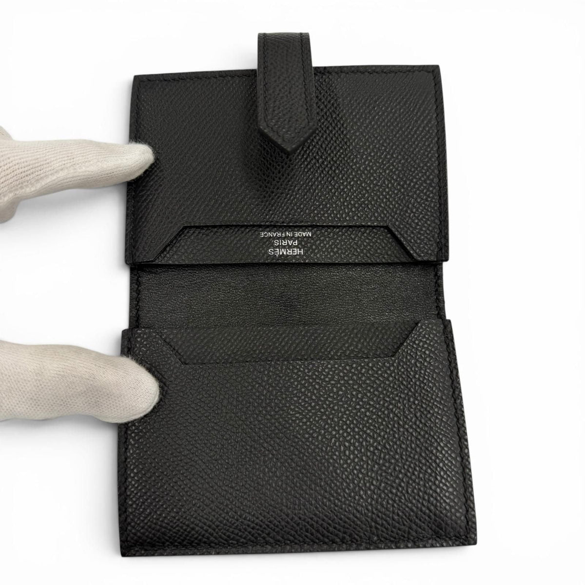 Hermes Bean Epsom Leather Card Holder
