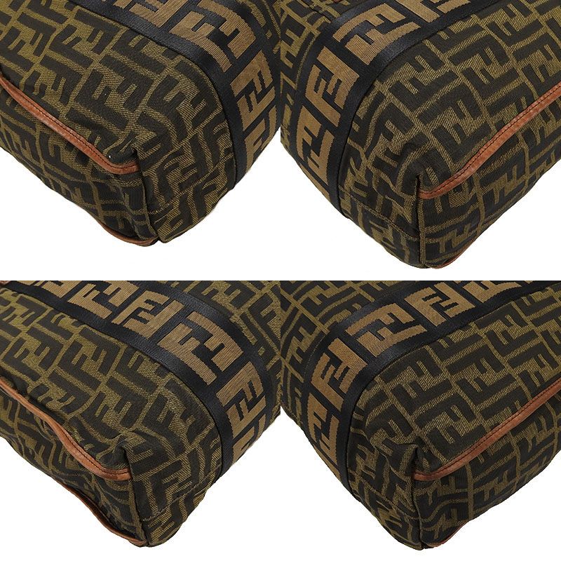 Fendi Zucca canvas leather 2way bag