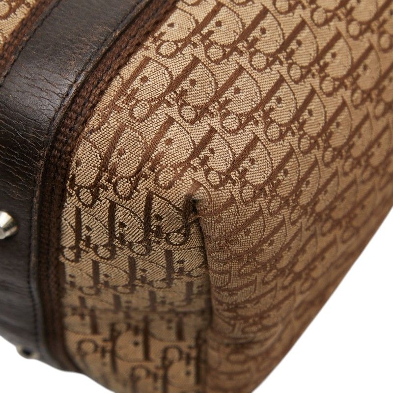 Dior Trotter Street Chic Leather Canvas Tote Bag