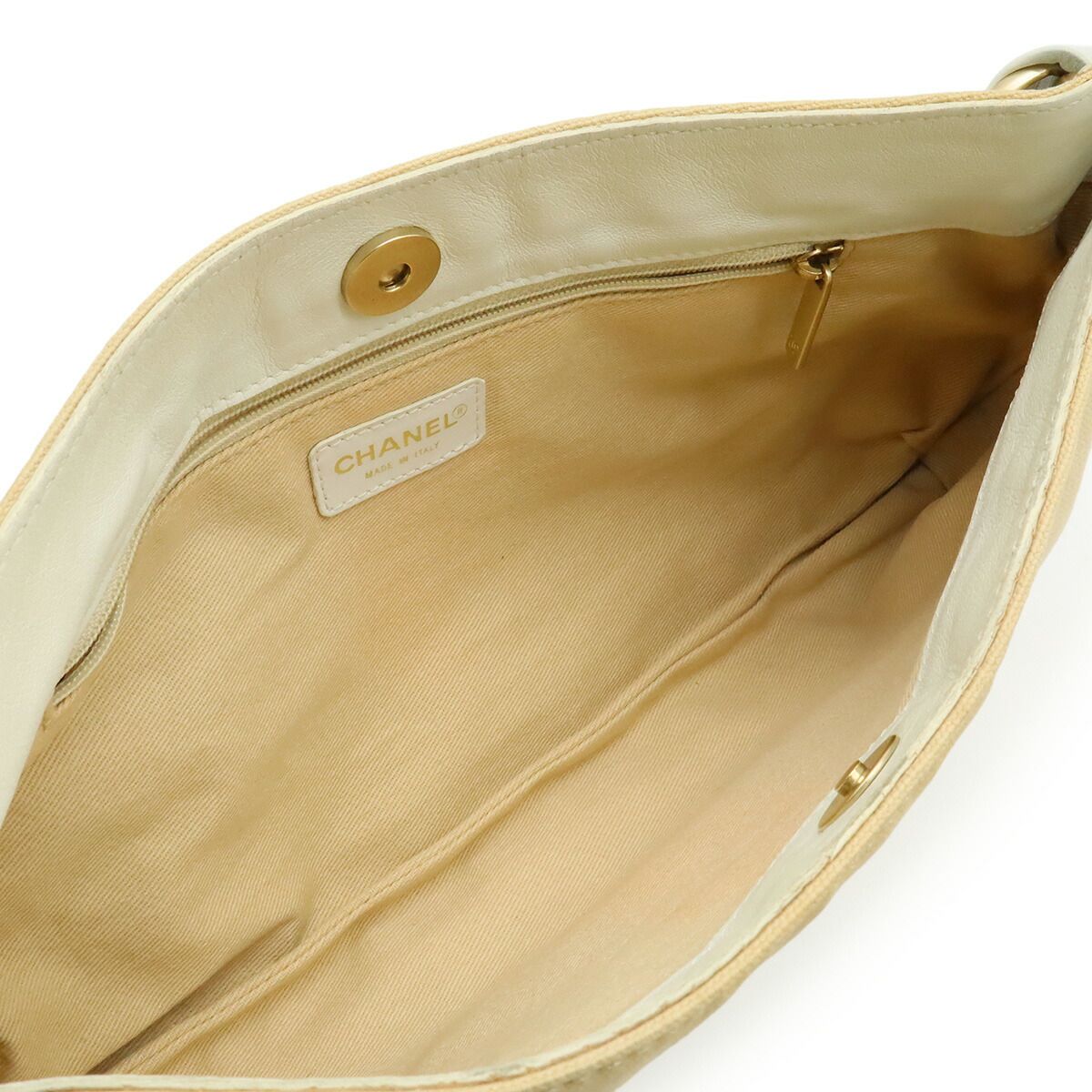Chanel Coco Mark Canvas Leather Shoulder Bag