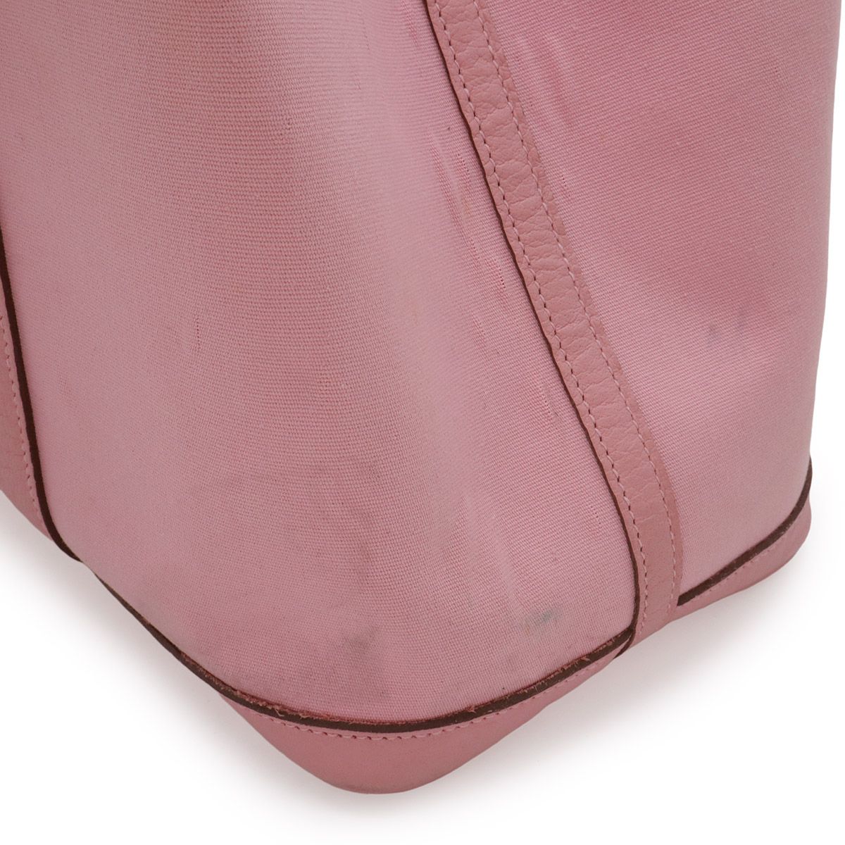 Herm s Garden Party MM Toile Officier Leather Tote Bag