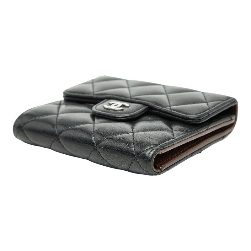 Chanel Coco Mark Matelasse Lambskin Trifold Wallet