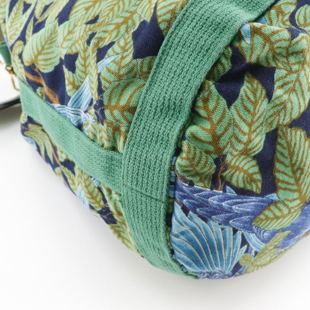 Herm�s Drawstring Cotton Shoulder Bag