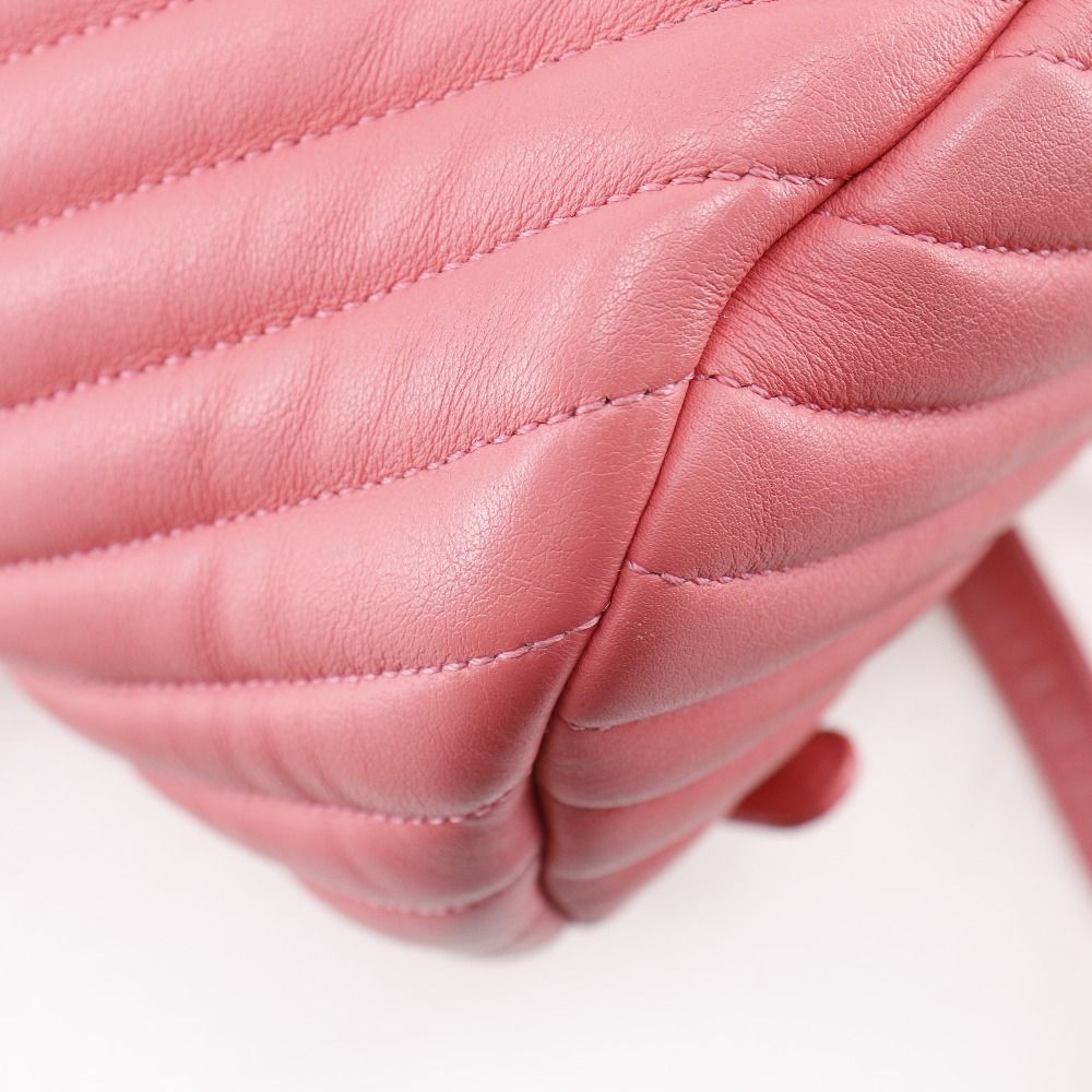 Chanel Chevron V Stitch Lambskin 2way Backpack