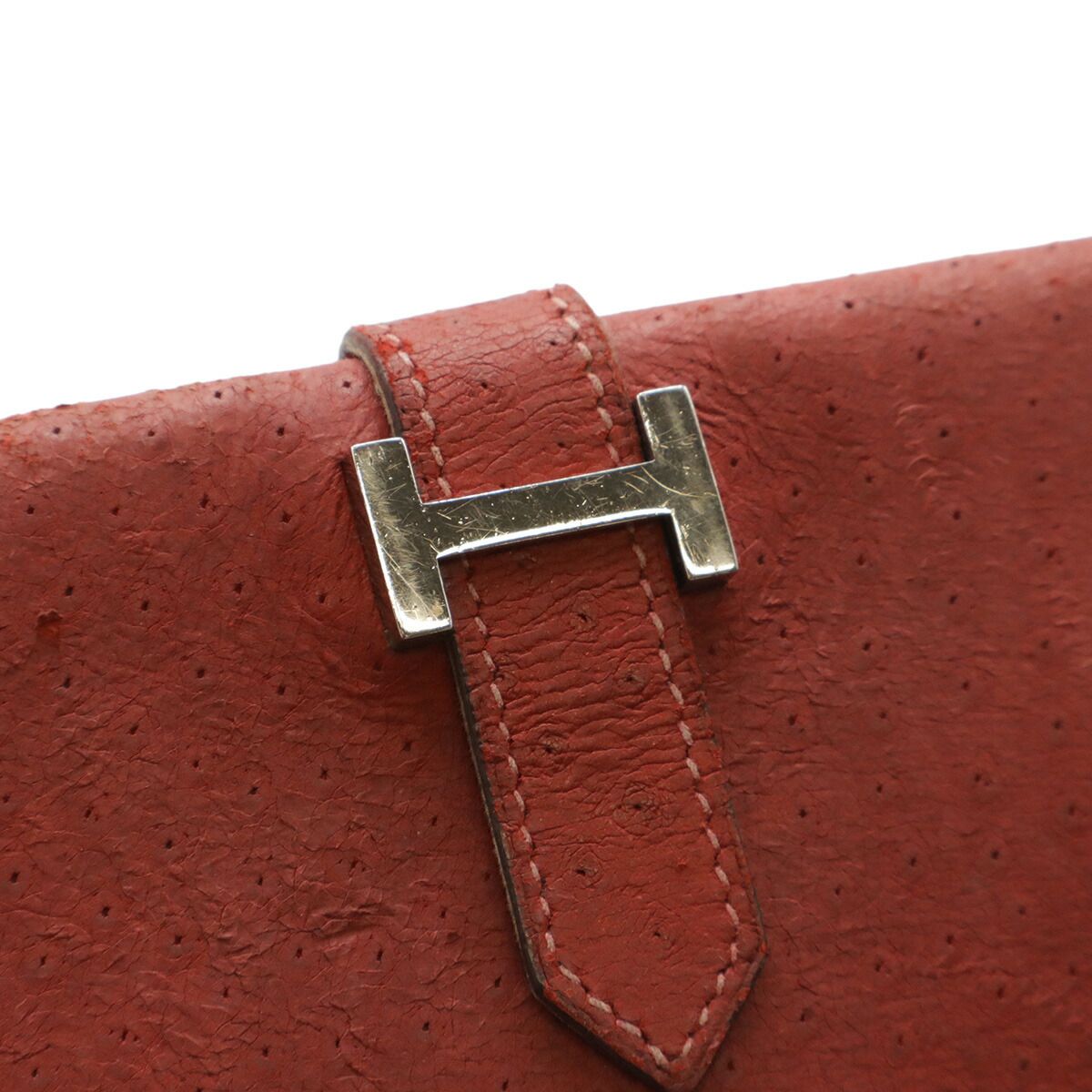 Hermes Bearn Classic Emu Long Bifold Wallet