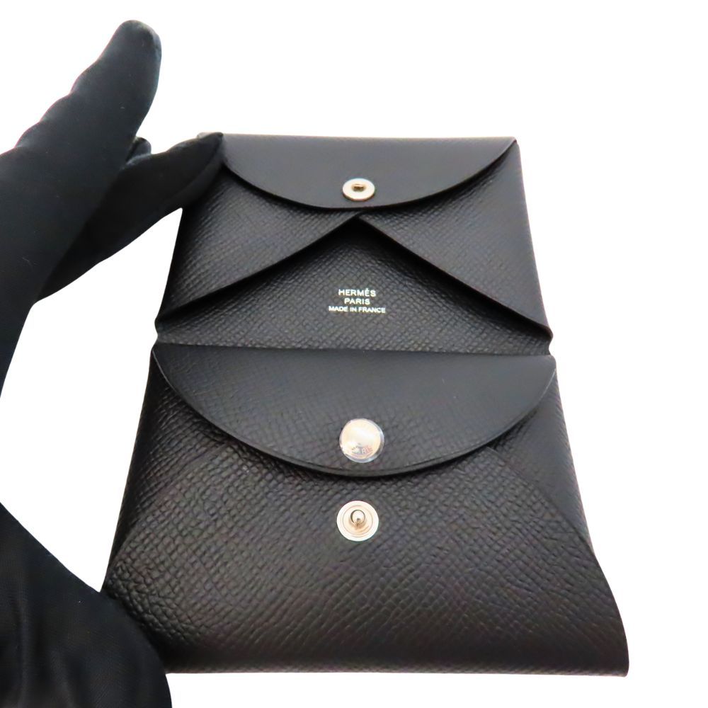 Hermes Calvi Duo Epsom Card Coin Case