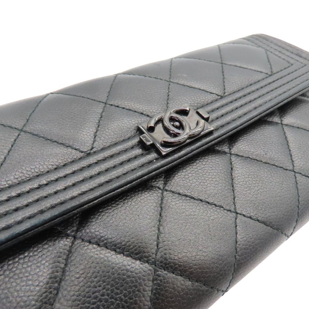 Chanel Boy Chanel Caviar Long Wallet