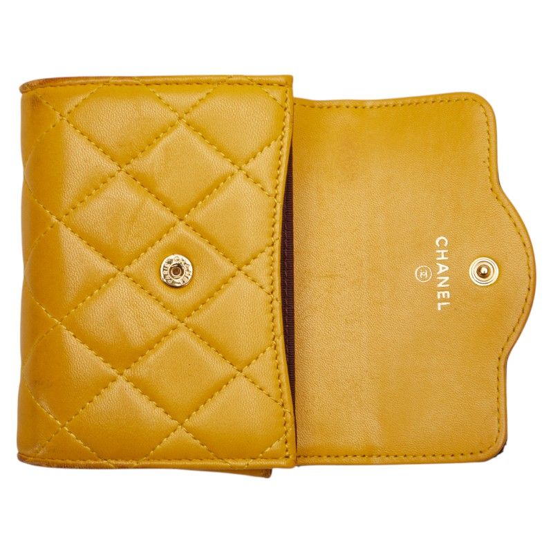 Chanel Matelasse Lambskin Coin Case Card Case
