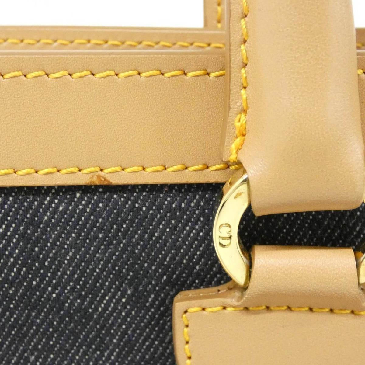 Christian Dior Denim Leather Shoulder Bag