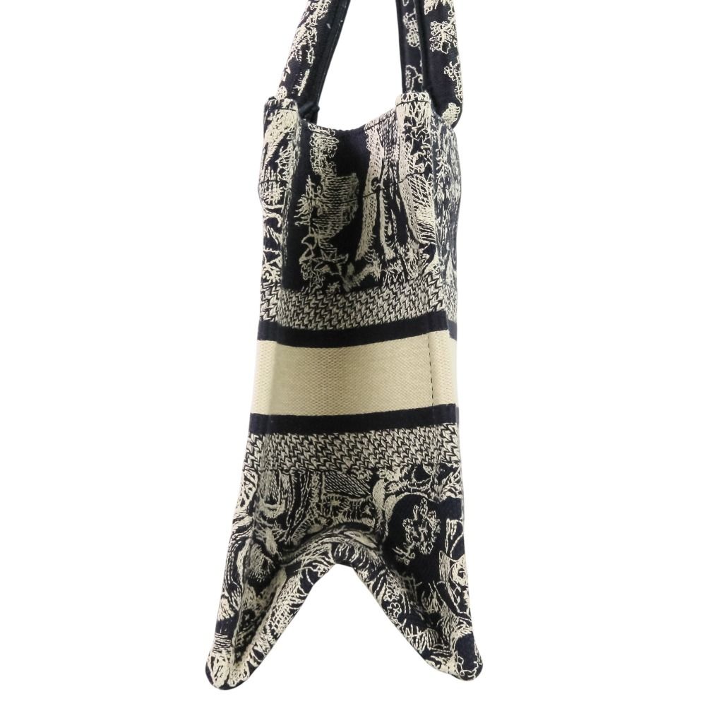 Christian Dior Toile de Jouy Book Tote Canvas Embroidery Tote Bag