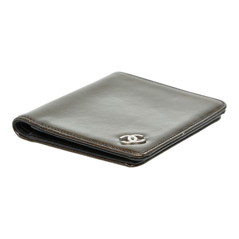 Chanel Coco Mark Patent Leather Bifold Wallet