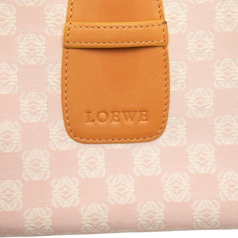 Loewe Anagram Leather Canvas Shoulder Bag