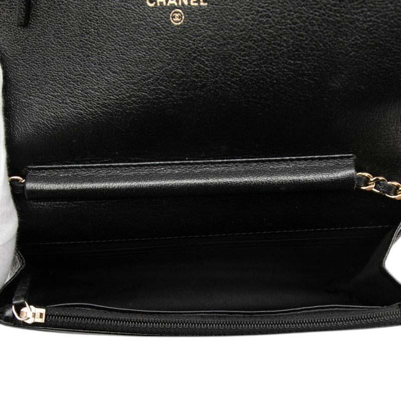 Chanel Coco Mark Calfskin Chain Wallet