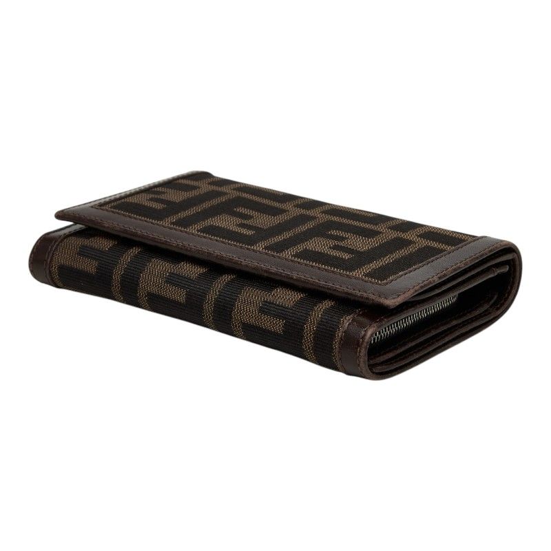 Fendi Zucca Canvas Leather Wallet