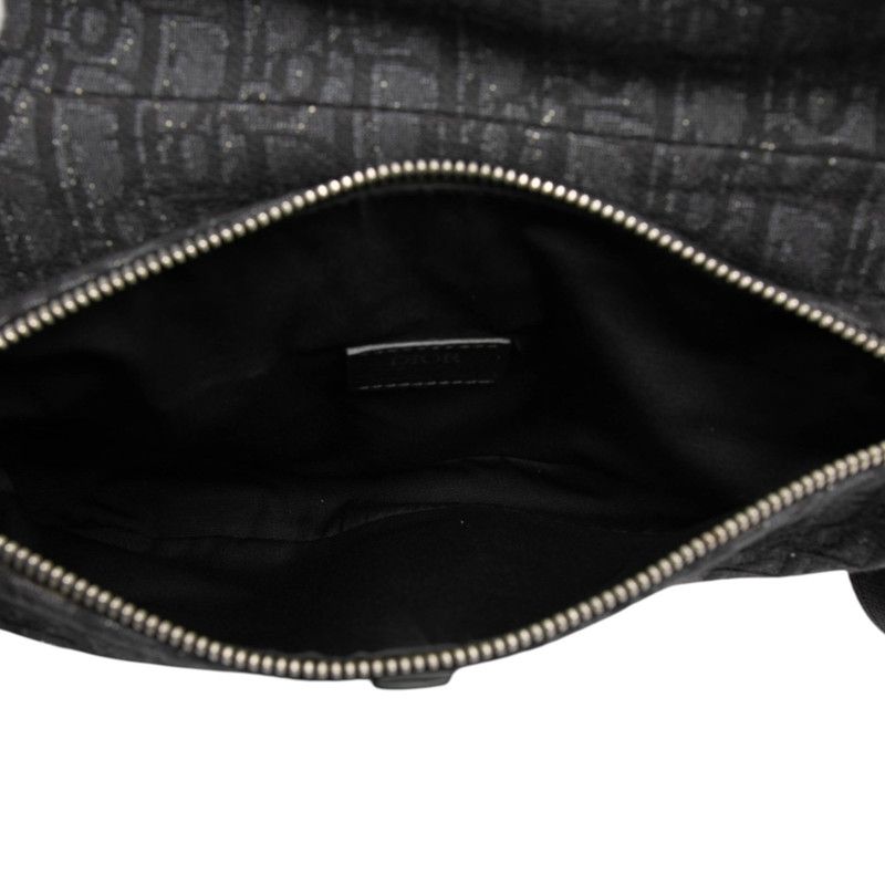 Dior Oblique Saddle canvas leather shoulder bag