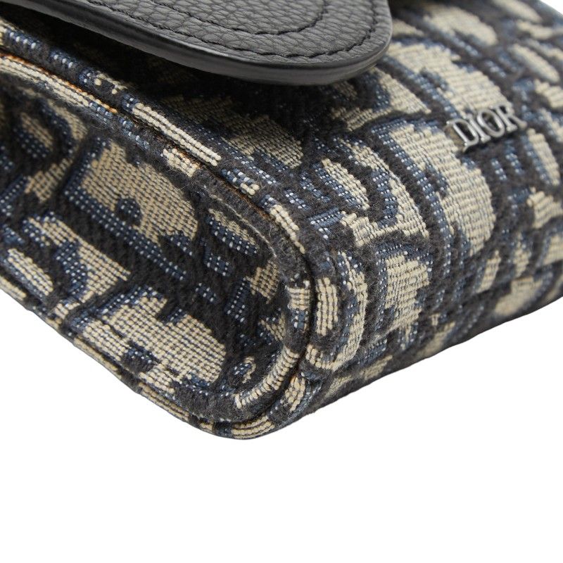 Dior Oblique Canvas Leather Shoulder Bag