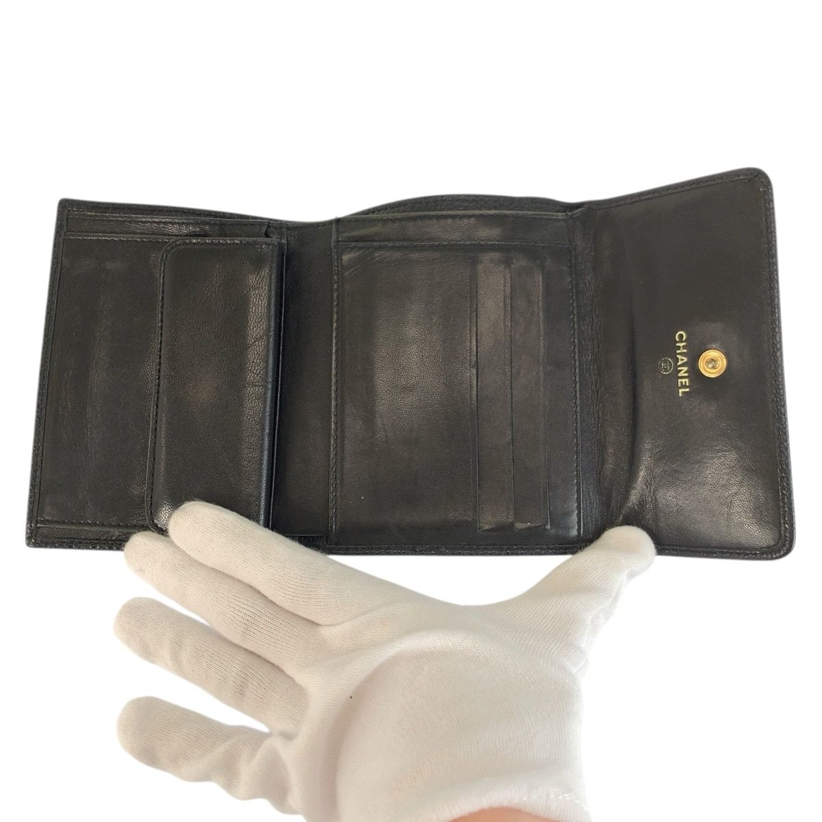 Chanel Coco Mark Leather Wallet