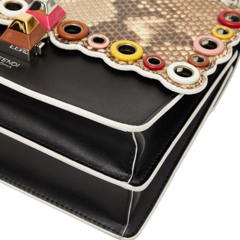 FENDI Kan I Mini Leather 2way bag