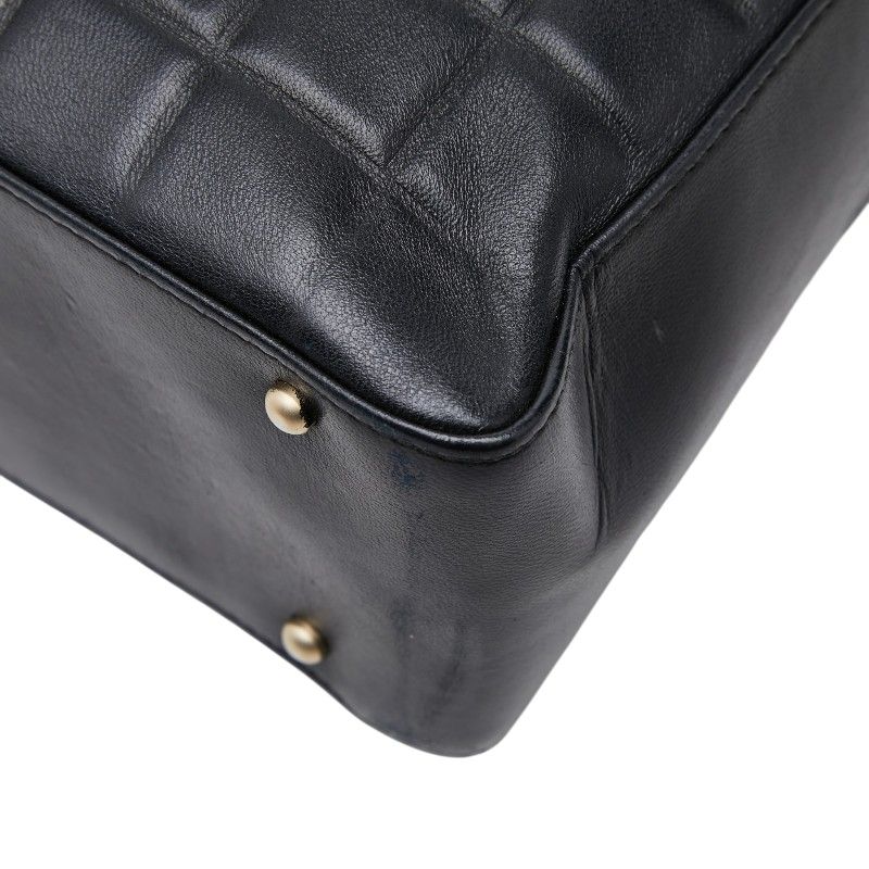 Chanel Coco Mark Choco Bar Lambskin Shoulder Bag