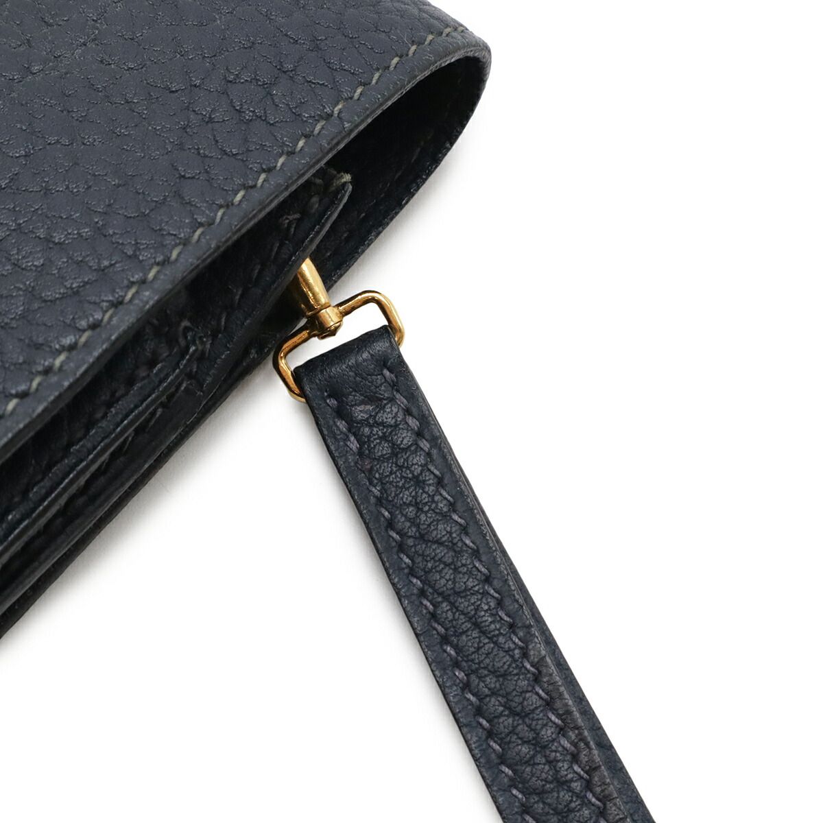 Hermes Pochette Jet Fjord Leather Clutch Bag