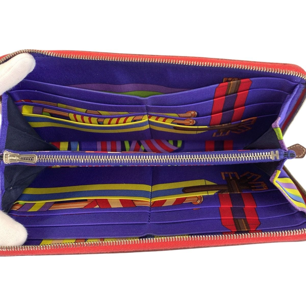 Hermes Azap Long Silk In Vaux Epsom Long Wallet