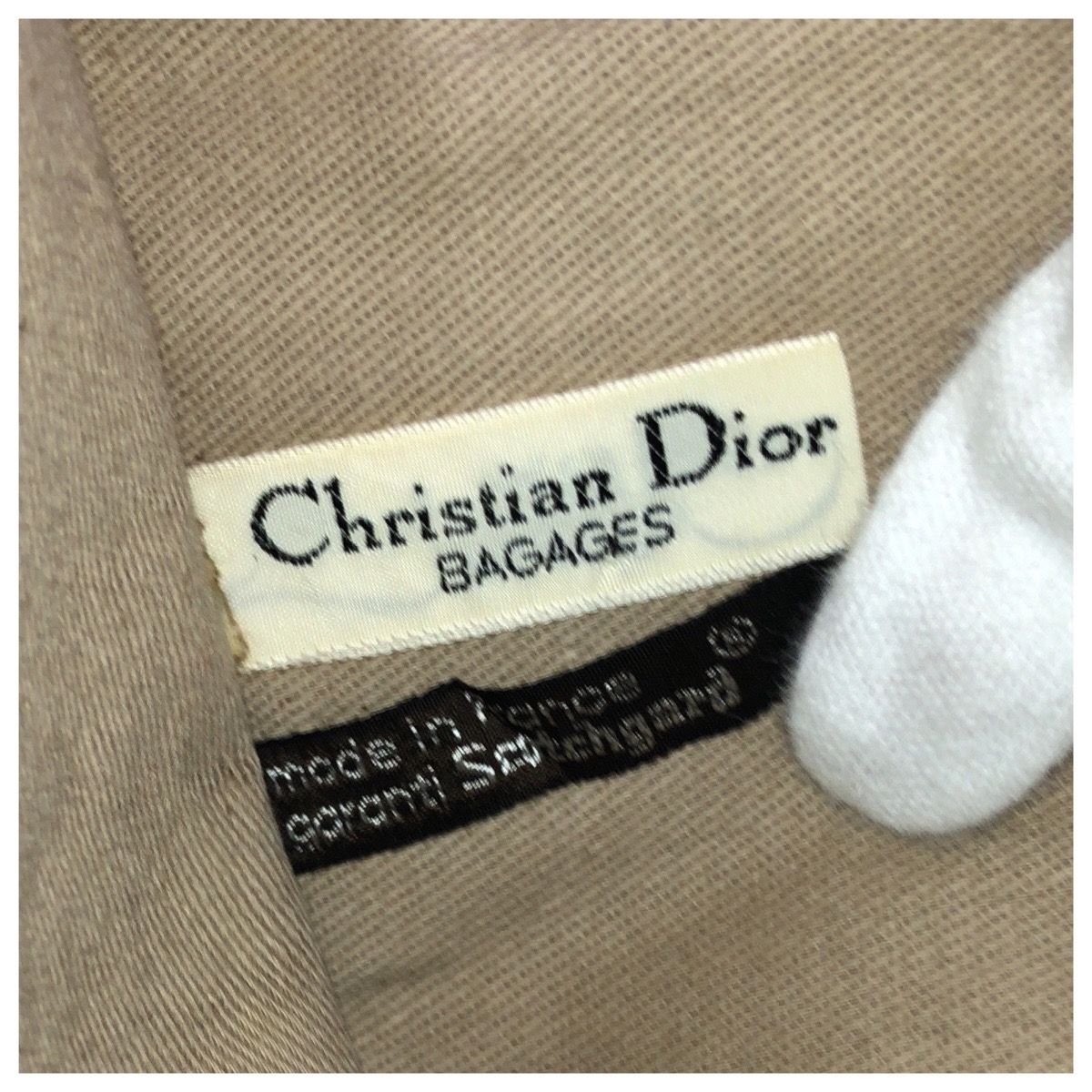 Dior Trotter Canvas Leather Handbag