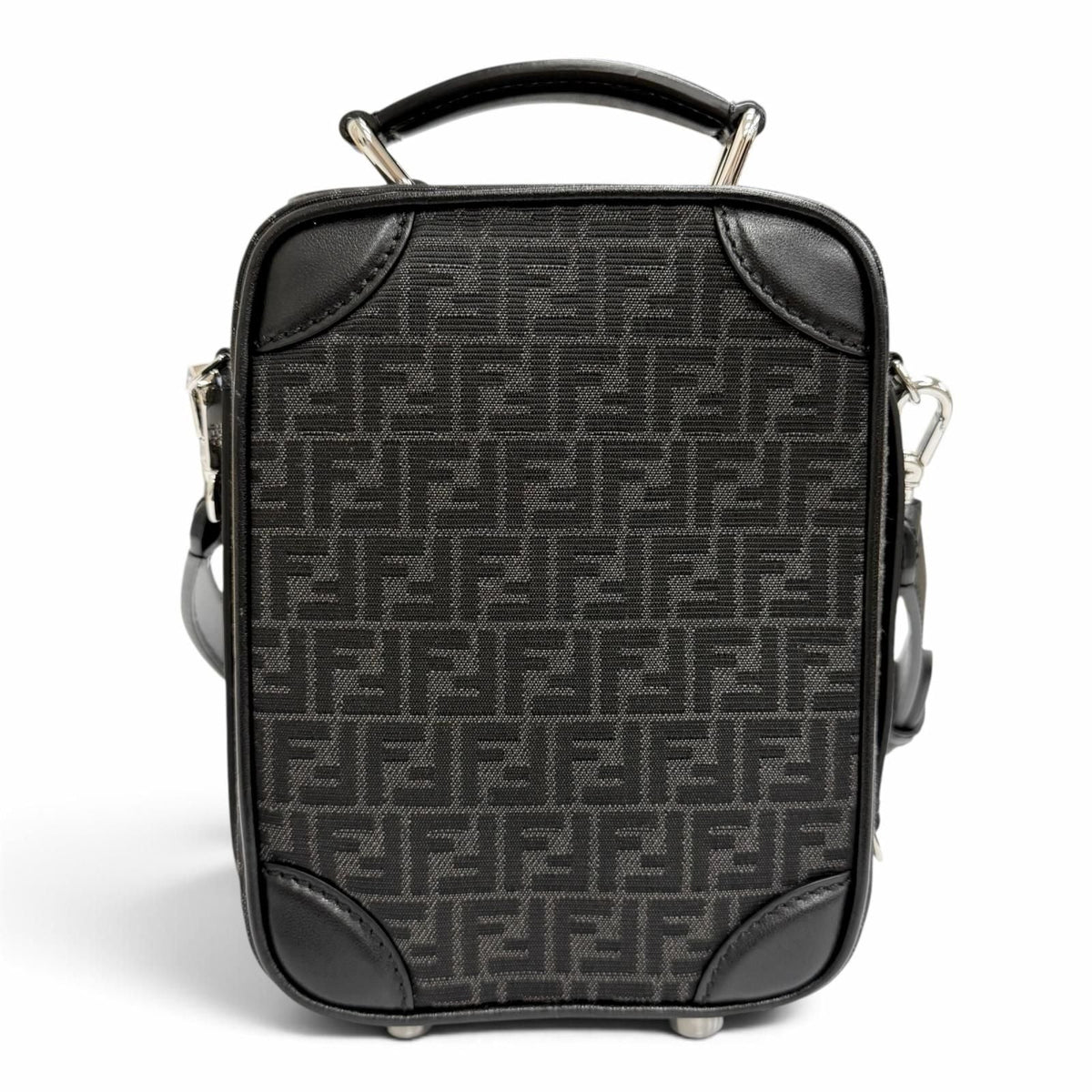 Fendi Micro FF Jacquard Leather Shoulder Bag