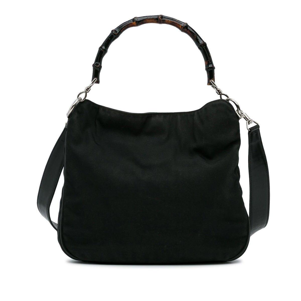 Gucci Bamboo Canvas Satchel (SHG-vwizBa)