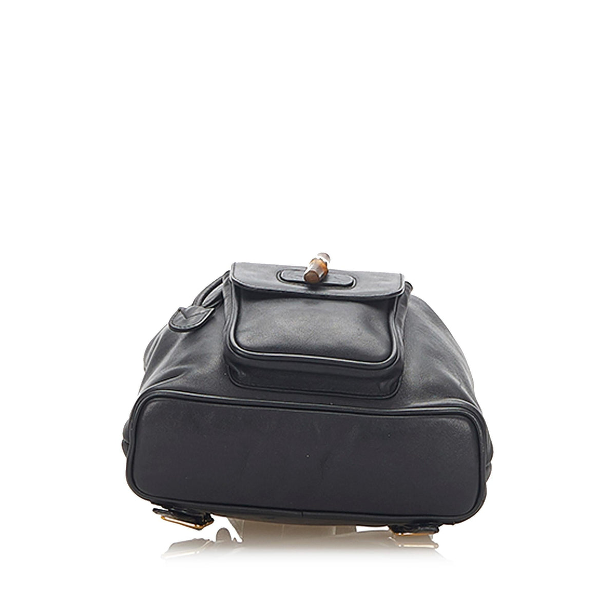 Gucci Bamboo Drawstring Leather Backpack (SHG-22299)