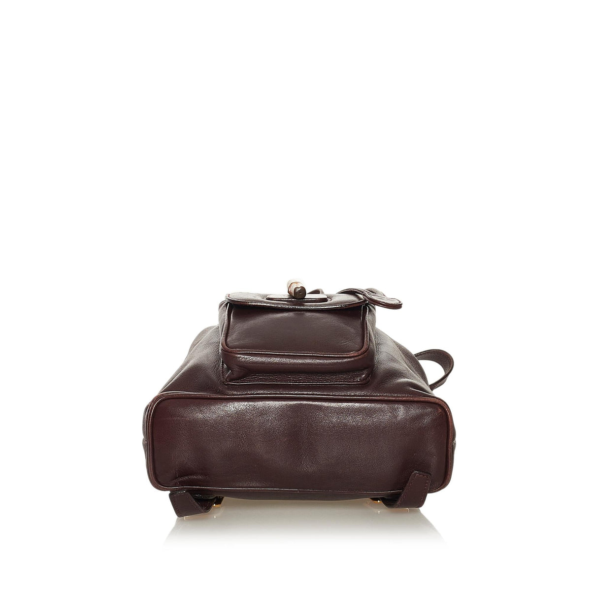 Gucci Bamboo Drawstring Leather Backpack (SHG-34969)