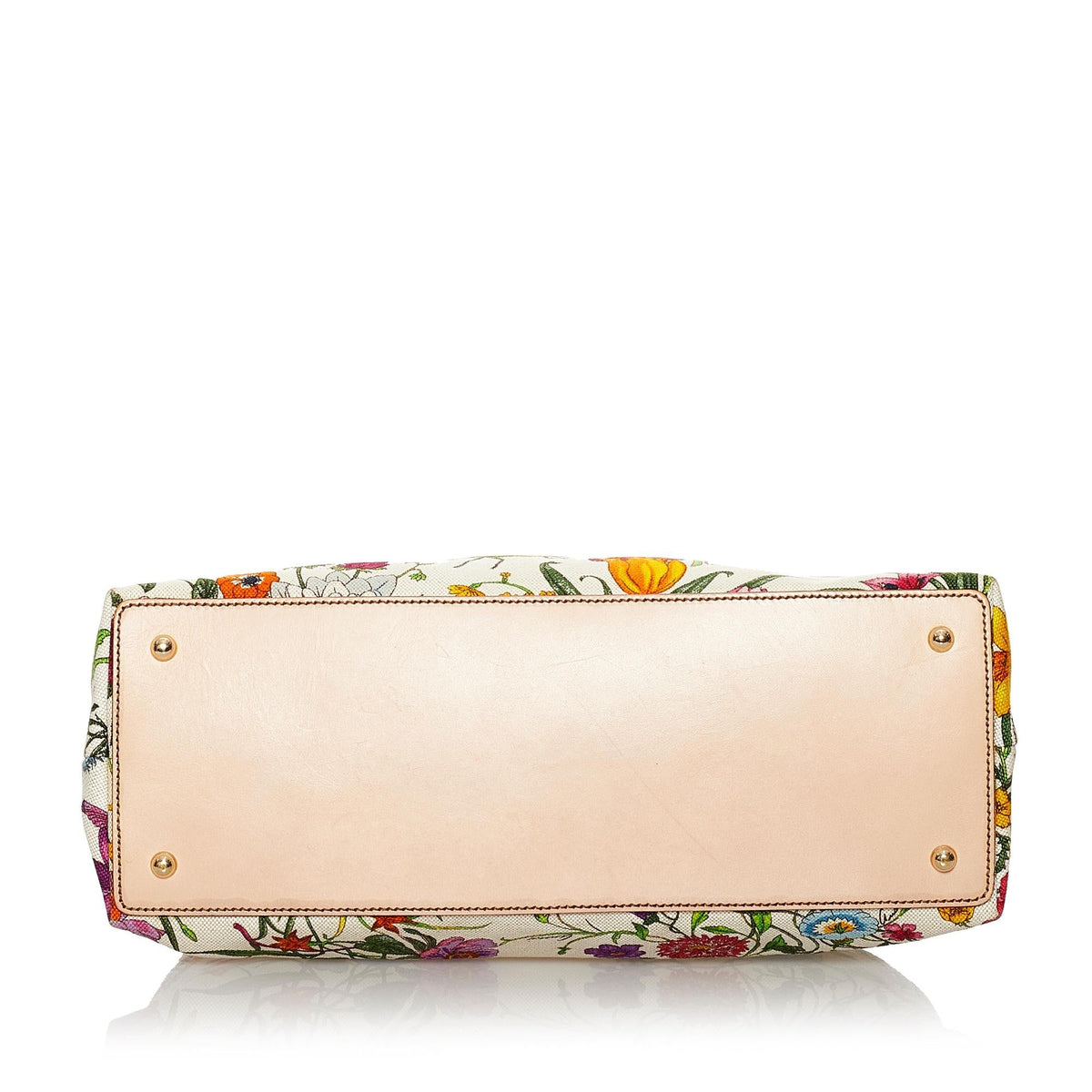 Gucci Bamboo Flora Canvas Handbag (SHG-29764)