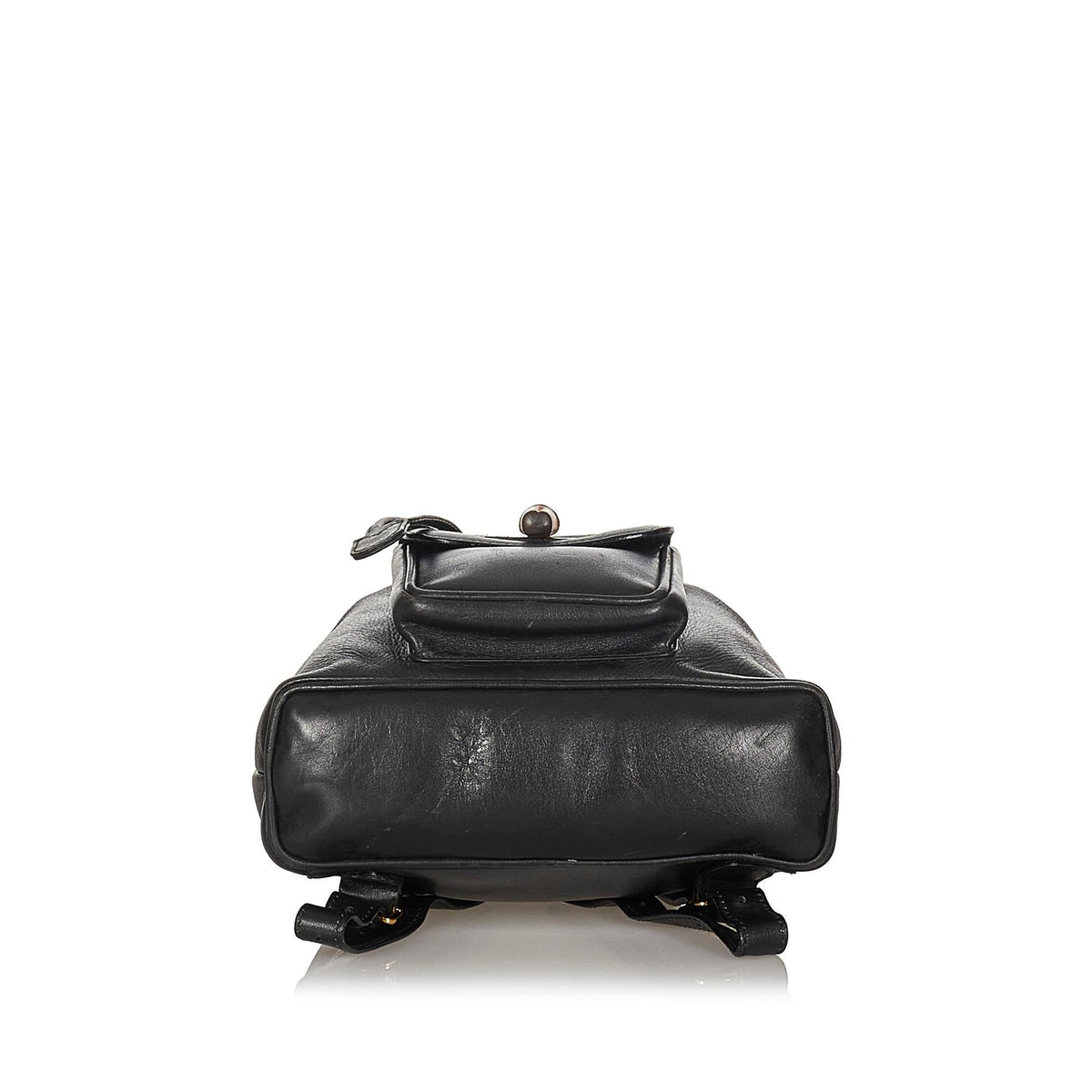 Gucci Bamboo Leather Drawstring Backpack (SHG-21546)