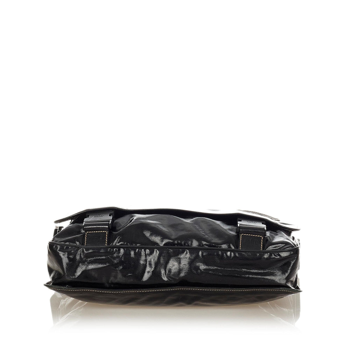 Gucci Crest Coated Canvas Crossbody Bag (SHG-31753)