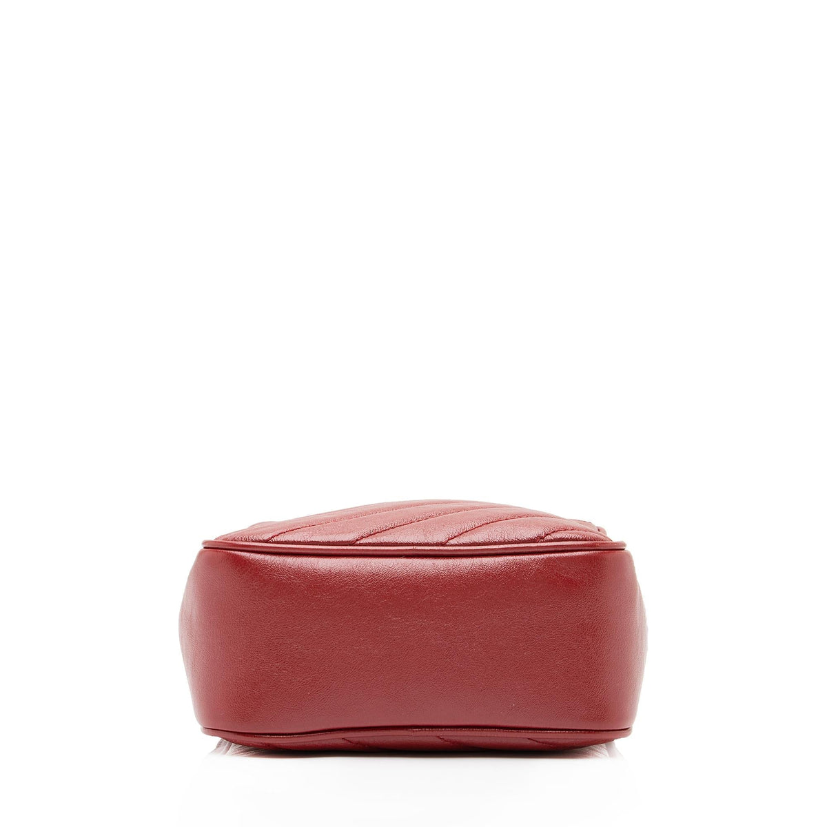 Gucci Diagonal Matelasse Leather GG Marmont Double Zip Mini Camera Bag