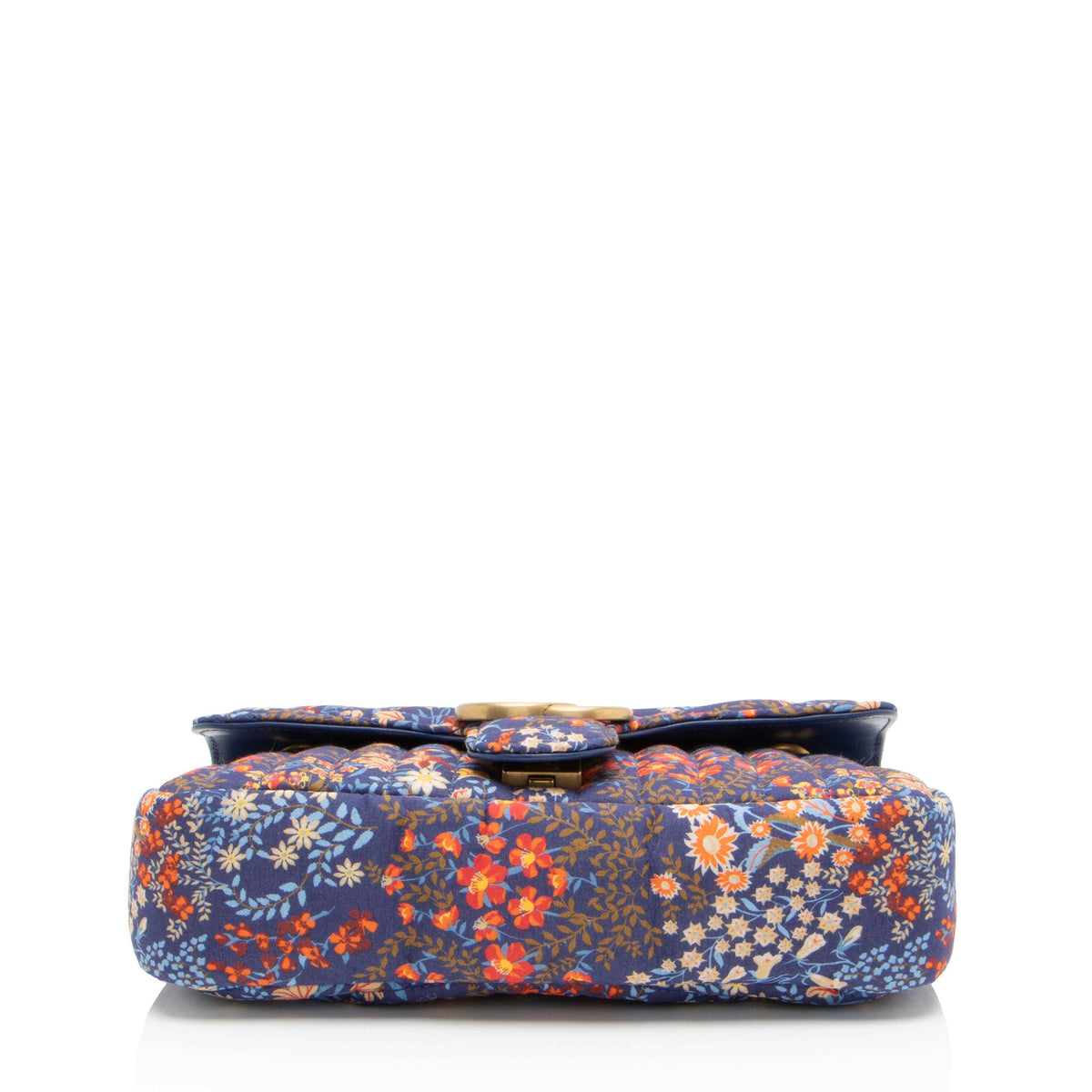 Gucci Floral Matelasse Cotton GG Marmont Small Flap Bag