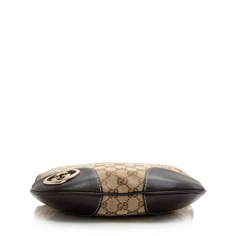 Gucci GG Canvas Interlocking Heart Crossbody Bag (SHF-21469)