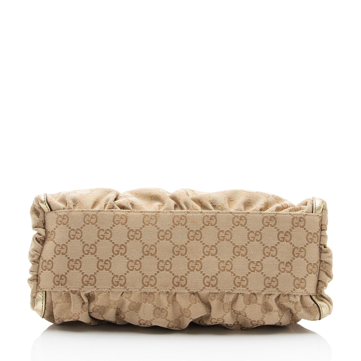 Gucci GG Canvas Metallic Leather D Ring Small Hobo (SHF-nI1P2Q)