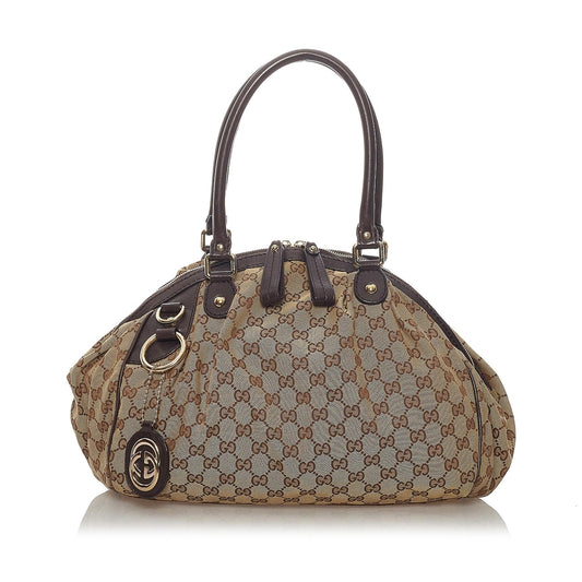 Gucci GG Canvas Sukey Satchel (SHG-28361)