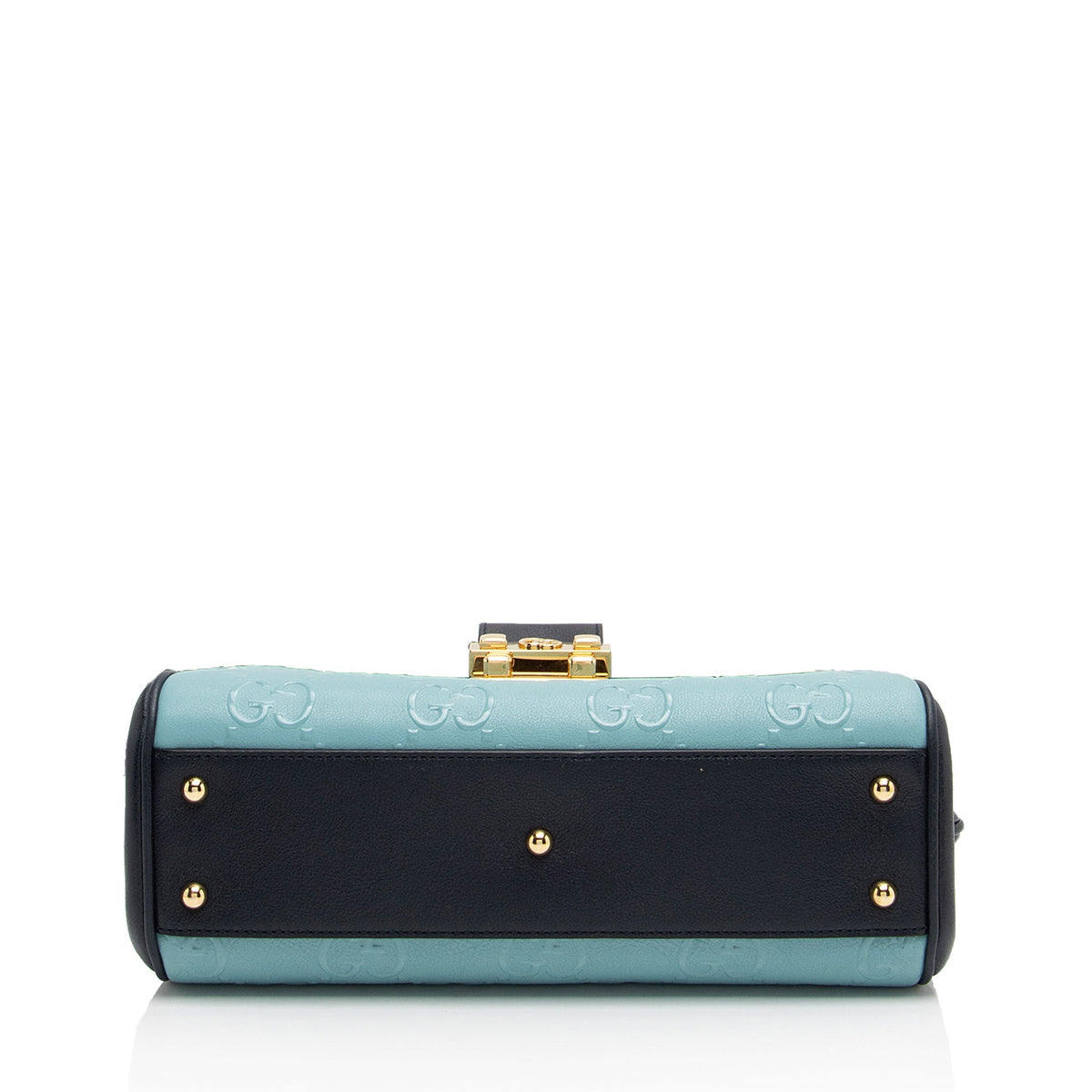 Gucci GG Debossed Leather Small Top Handle (SHF-ur1BGP)