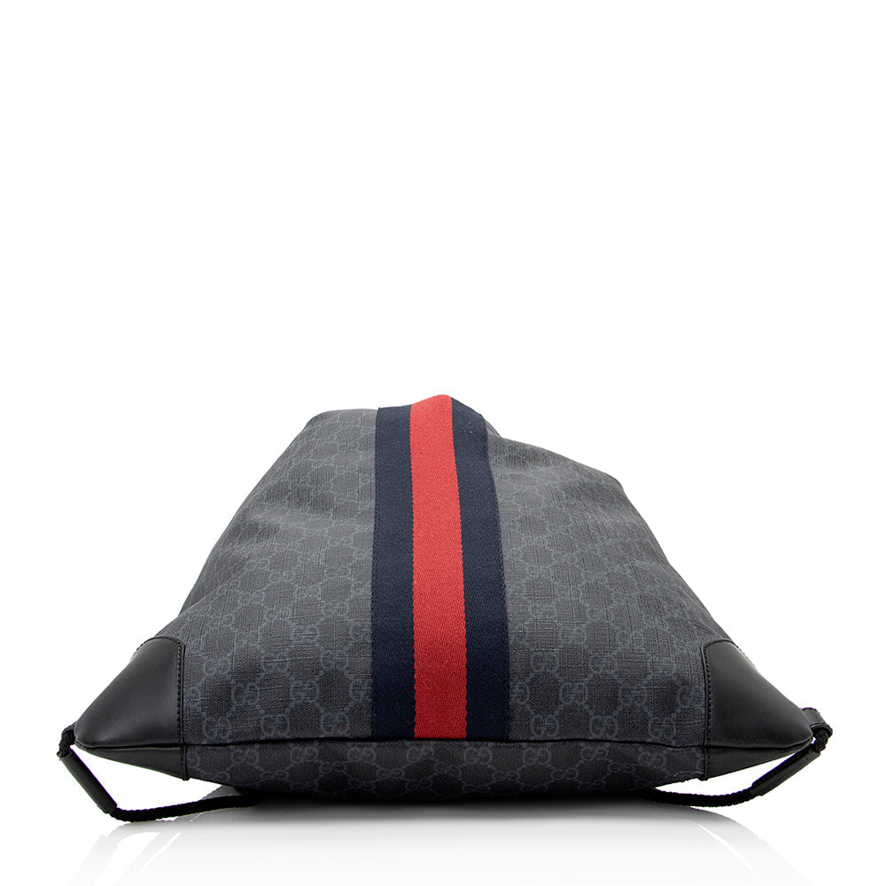 Gucci GG Supreme Canvas Drawstring Backpack (SHF-20551)