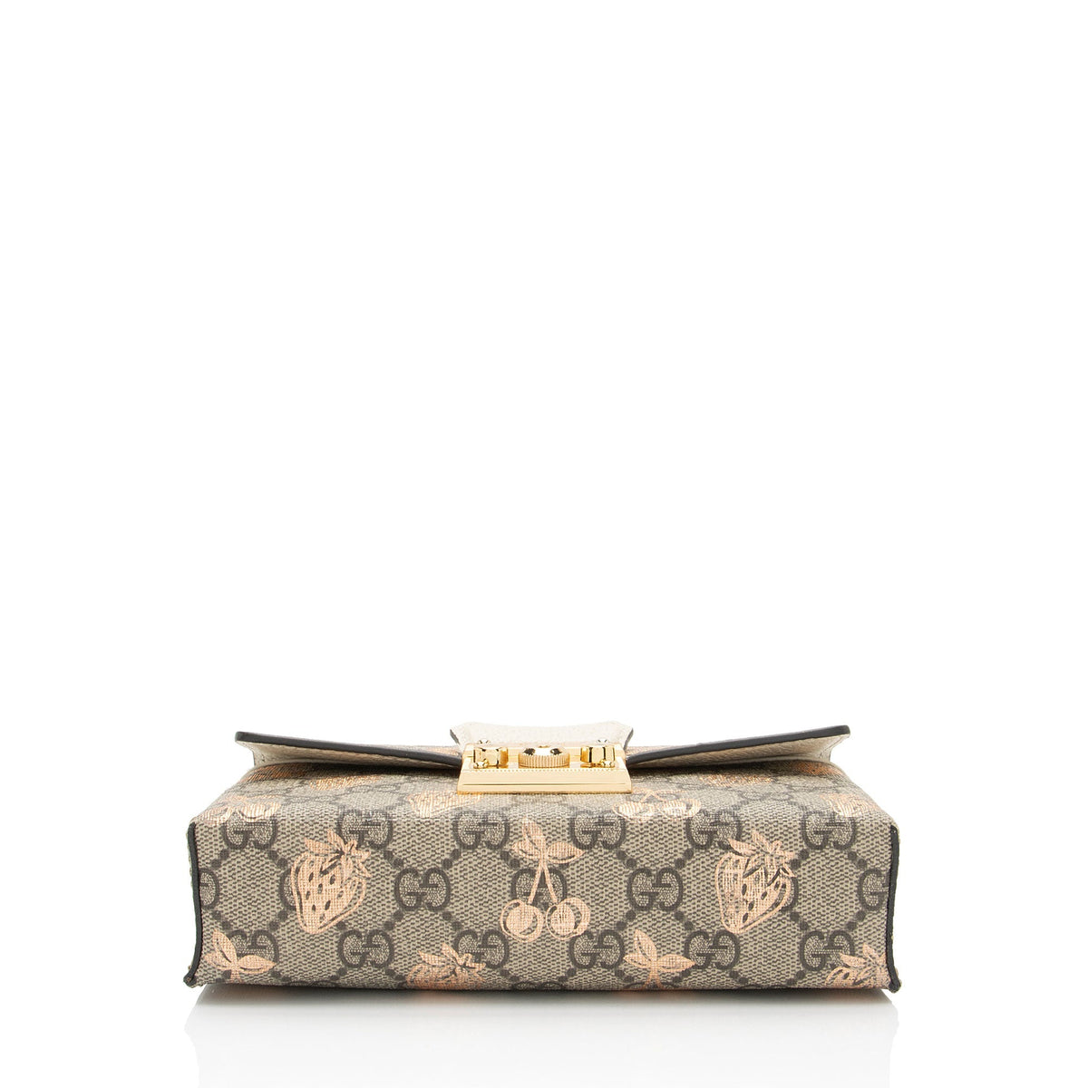 Gucci GG Supreme Berry Padlock Mini Crossbody (SHF-OWluIJ)